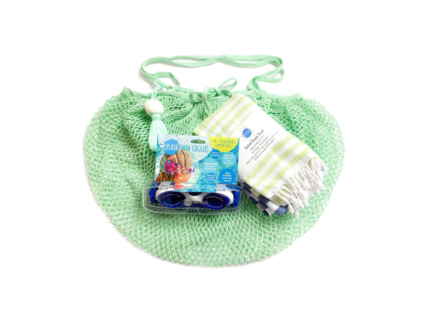 Mint Beach Bag - Splash Place Swim Goggles