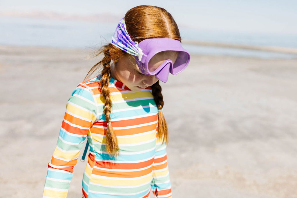 Pastel Swirl Swim Mask - Splash Place Swim Goggles