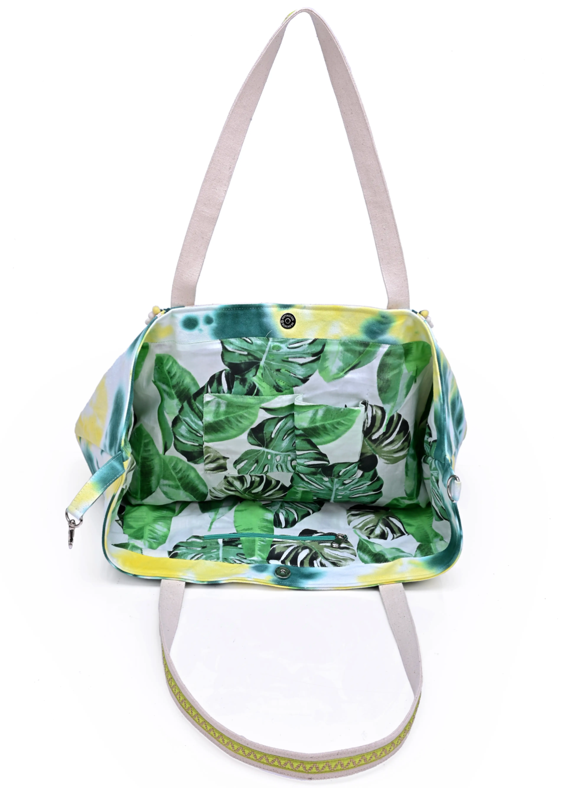 Tropical Leaf Tie Dye Tote - Splash Place Swim Goggles